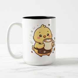 Em Dois Tons Caneca de Café Kawaii de Duas Cores