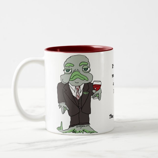 Em Dois Tons Caneca de café legal dos presentes dos peixes (Esquerda)