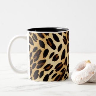 Em Dois Tons Caneca de Café Leopardo: Caneca de Escritório Chic