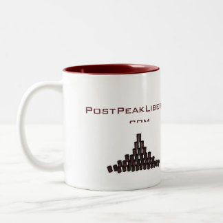 Em Dois Tons Caneca de café liberal do Cargo-Pico