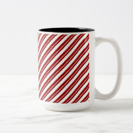 Em Dois Tons Caneca de café listrada do impressão do bastão de