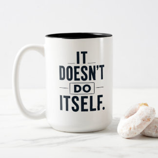 Em Dois Tons Caneca de Café Mãe Engraçada Não Faz Sozinha