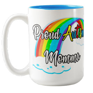 Em Dois Tons Caneca de Café Mãe Orgulhosa do Autismo