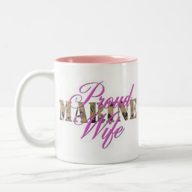 Em Dois Tons Caneca de café marinha da esposa (Esquerda)
