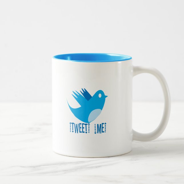 Em Dois Tons Caneca de Café Me Segue no Twitter (Direita)