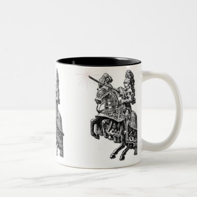 Em Dois Tons Caneca de café medieval dos cavaleiros (Direita)