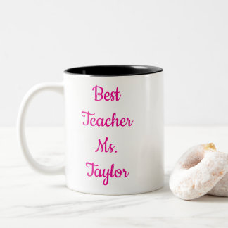Em Dois Tons Caneca de Café Melhor Professor de Todos os Tempos