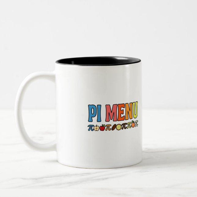 Em Dois Tons Caneca de Café Menu Pi – Presente Divertido para A (Esquerda)