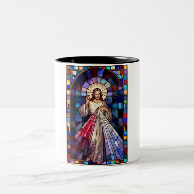 Em Dois Tons Caneca de café Misericórdia Divina Jesus (Centro)