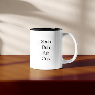 Em Dois Tons Caneca de café moderna e engraçada de duas cores