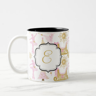 Em Dois Tons Caneca de café Monogrammed do chá do balé da s