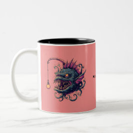 Em Dois Tons Caneca de Café Monstro Peixe-Anzol