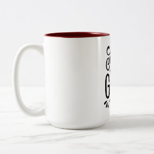 Em Dois Tons Caneca de Café Motivacional Focar no Bem
