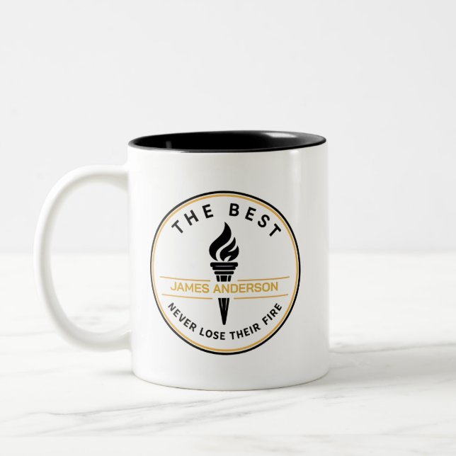 Em Dois Tons Caneca de Café Motivacional Personalizada (Esquerda)