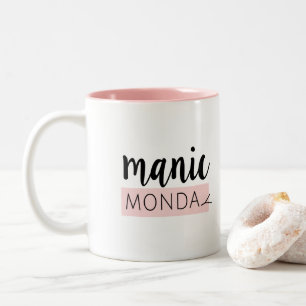 Em Dois Tons Caneca de café na moda MANÍACA da mamã do traba