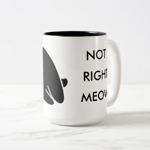 Em Dois Tons Caneca de café nao direita do Meow
