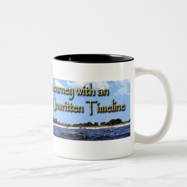 Em Dois Tons Caneca de café não-escrito do espaço temporal (Direita)