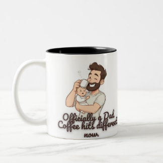 Em Dois Tons Caneca de Café Oficialmente um Pai – Presente Dive