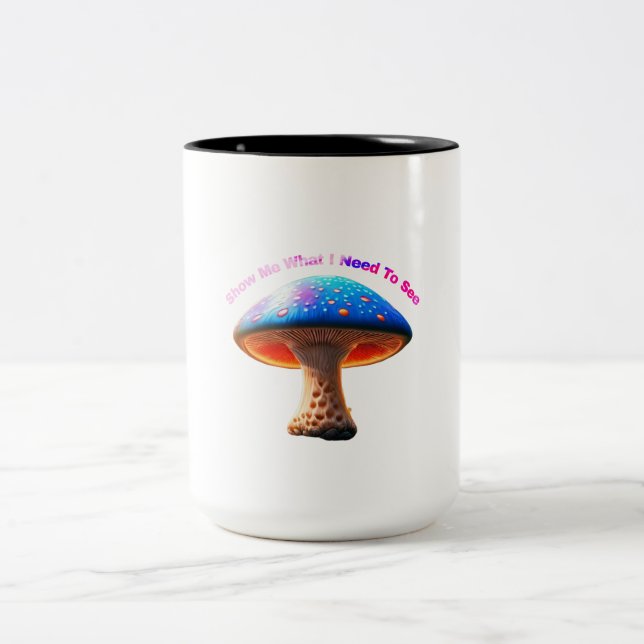 Em Dois Tons Caneca de Café ou Chá de Cogumelo (Centro)