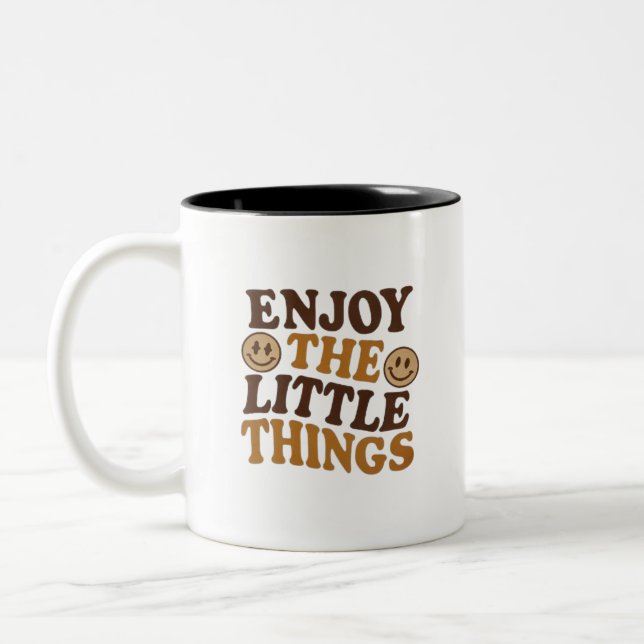 Em Dois Tons Caneca de café ou chá (xícara) (Esquerda)