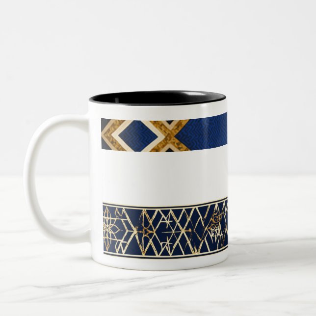 Em Dois Tons caneca de café ouro azul (Esquerda)