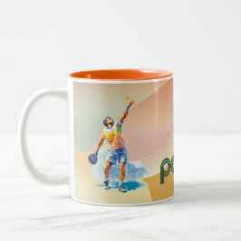 Em Dois Tons Caneca de Café Padel: Coleção Estilo Vibrante Vol.
