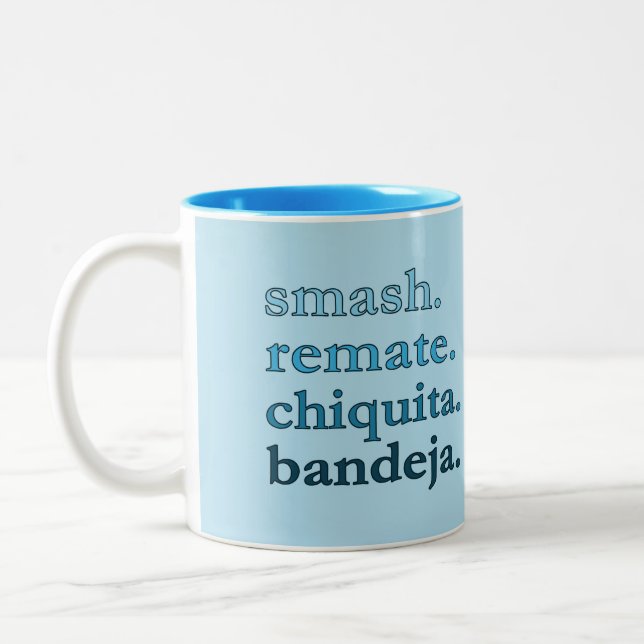 Em Dois Tons Caneca de Café Padel - Personalize Palavras Vibes  (Esquerda)