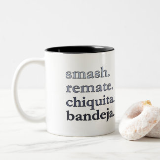 Em Dois Tons Caneca de Café Padel-Personalize Palavras Vibes Pr