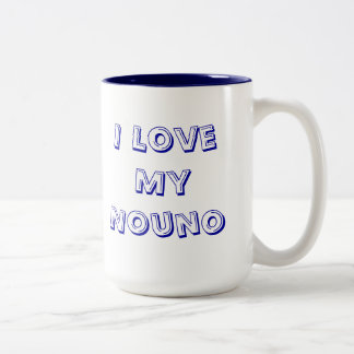 Em Dois Tons Caneca de café para o padrinho do nouno