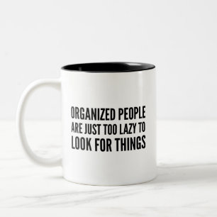 Em Dois Tons Caneca de Café para Pessoas Organizadas