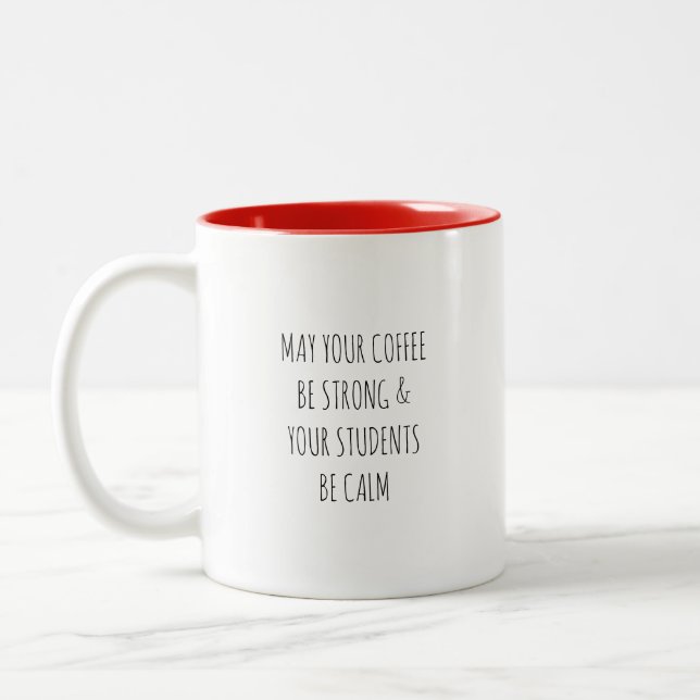Em Dois Tons Caneca de café para professor (Esquerda)
