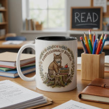 Caneca de Café para Professora de Gato Cottagecore