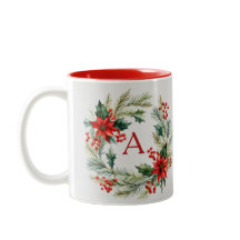 Caneca de café personalizada com coroa de Natal