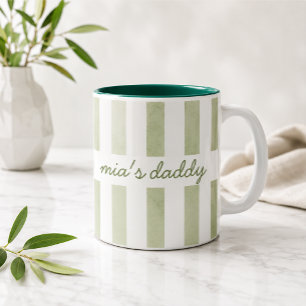 Em Dois Tons Caneca de café personalizada com nomes das criança