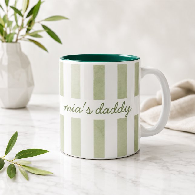 Em Dois Tons Caneca de café personalizada com nomes das criança (Criador carregado)