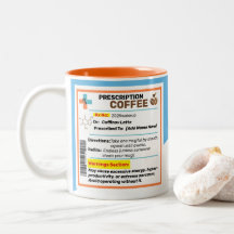 Caneca de Café Personalizada com Prescrição Engraç