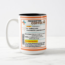 Em Dois Tons Caneca de Café Personalizada com Receita Engraçada