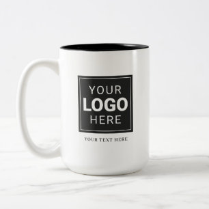 Em Dois Tons Caneca de Café Personalizada com Seu Logotipo
