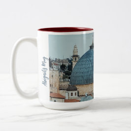 Em Dois Tons Caneca de café personalizada com tema cristão insp