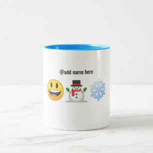 Em Dois Tons Caneca de café personalizada   de Emoji dos