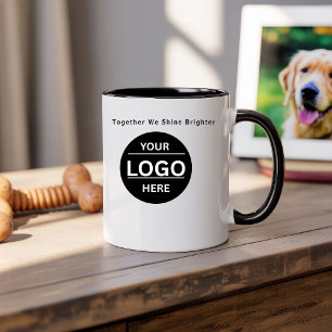 Em Dois Tons Caneca de Café Personalizada de Natal com Logotipo