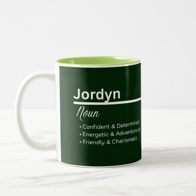 Em Dois Tons Caneca de Café Personalizada Jordyn (Esquerda)