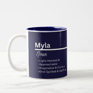 Em Dois Tons Caneca de Café Personalizada Myla