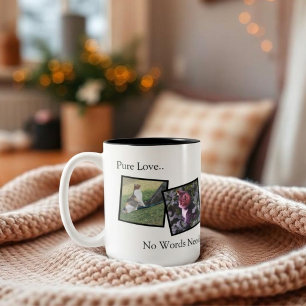 Em Dois Tons Caneca de Café Personalizada para Amantes de Anima