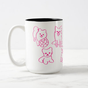Em Dois Tons Caneca de Café Personalizada para Amantes de Cacho