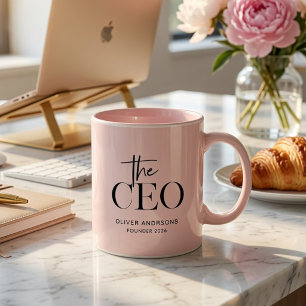 Em Dois Tons Caneca de Café Personalizada para CEO   Presente p