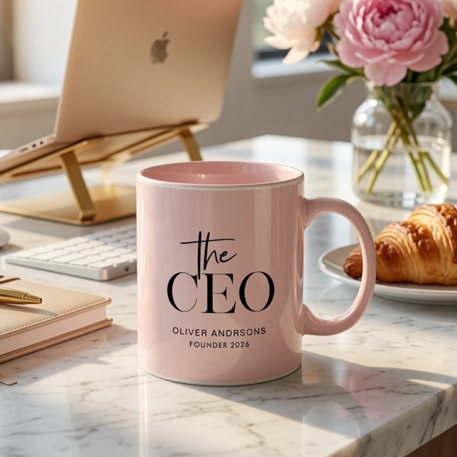 Em Dois Tons Caneca de Café Personalizada para CEO | Presente p (Criador carregado)
