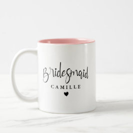 Em Dois Tons Caneca de Café Personalizada para Damas de Honra