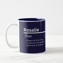 Em Dois Tons Caneca de Café Personalizada Rosalie