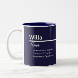 Em Dois Tons Caneca de Café Personalizada Willa